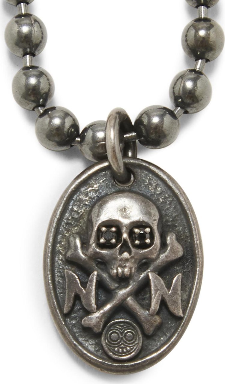 Pre Owned Number Nine x Magical Design Skill Crossbones Necklace In Silver