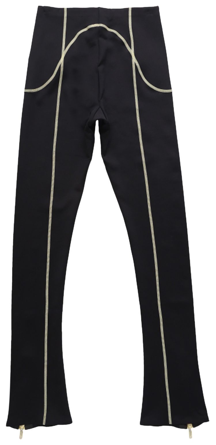 Off White Contrast Stitch Legging BlackWhite