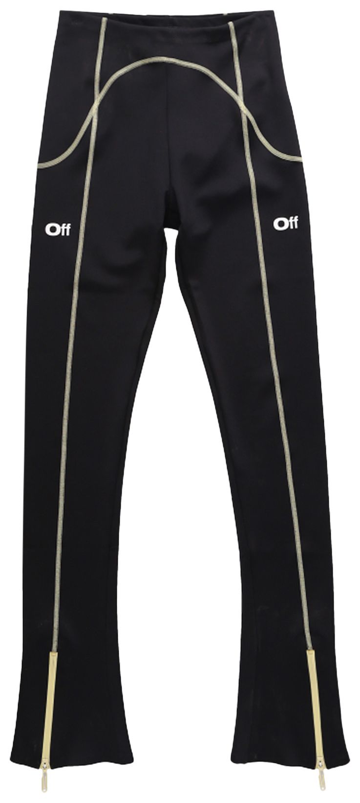 Off White Contrast Stitch Legging BlackWhite