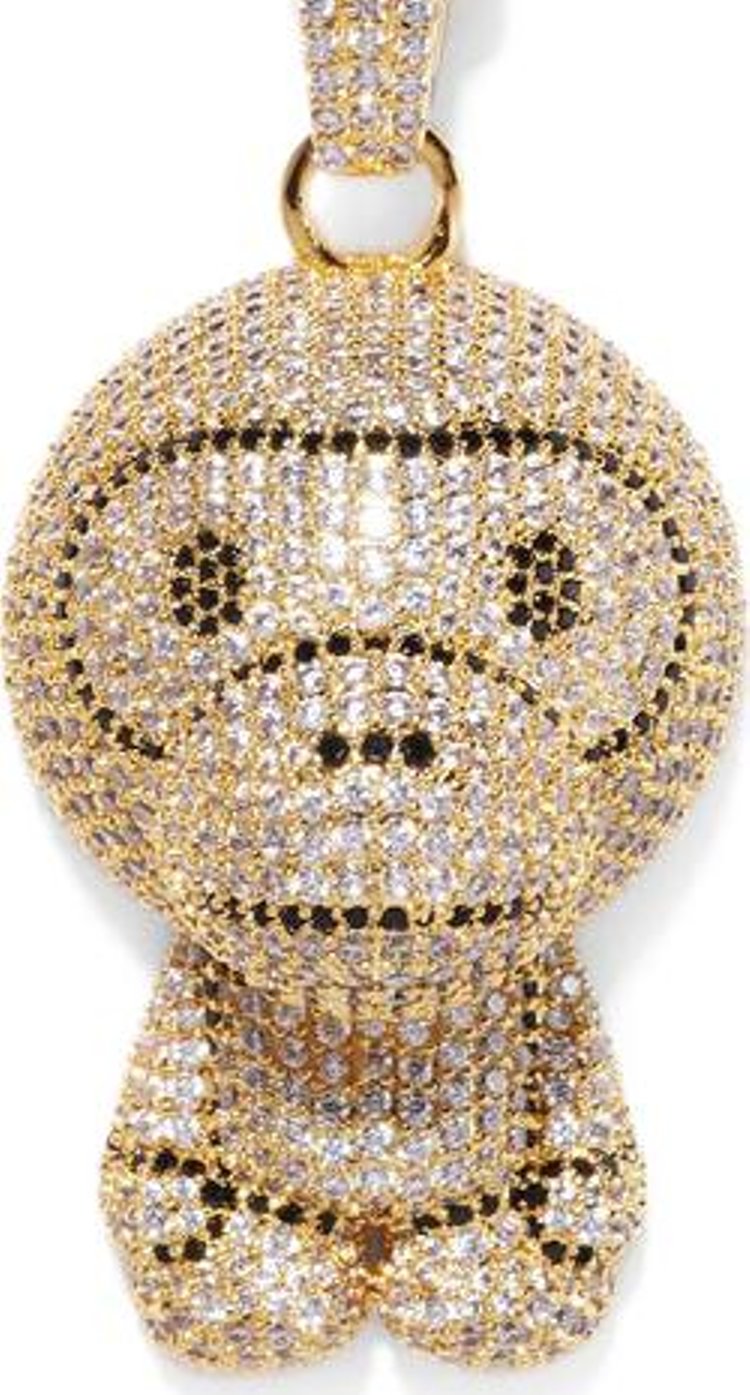 BAPE Milo Crystal Stone Necklace Gold