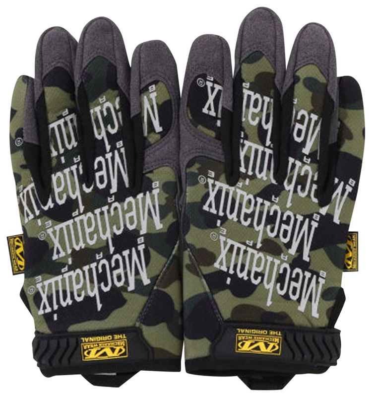 BAPE 1st Camo Mechanix Wear Gloves Green