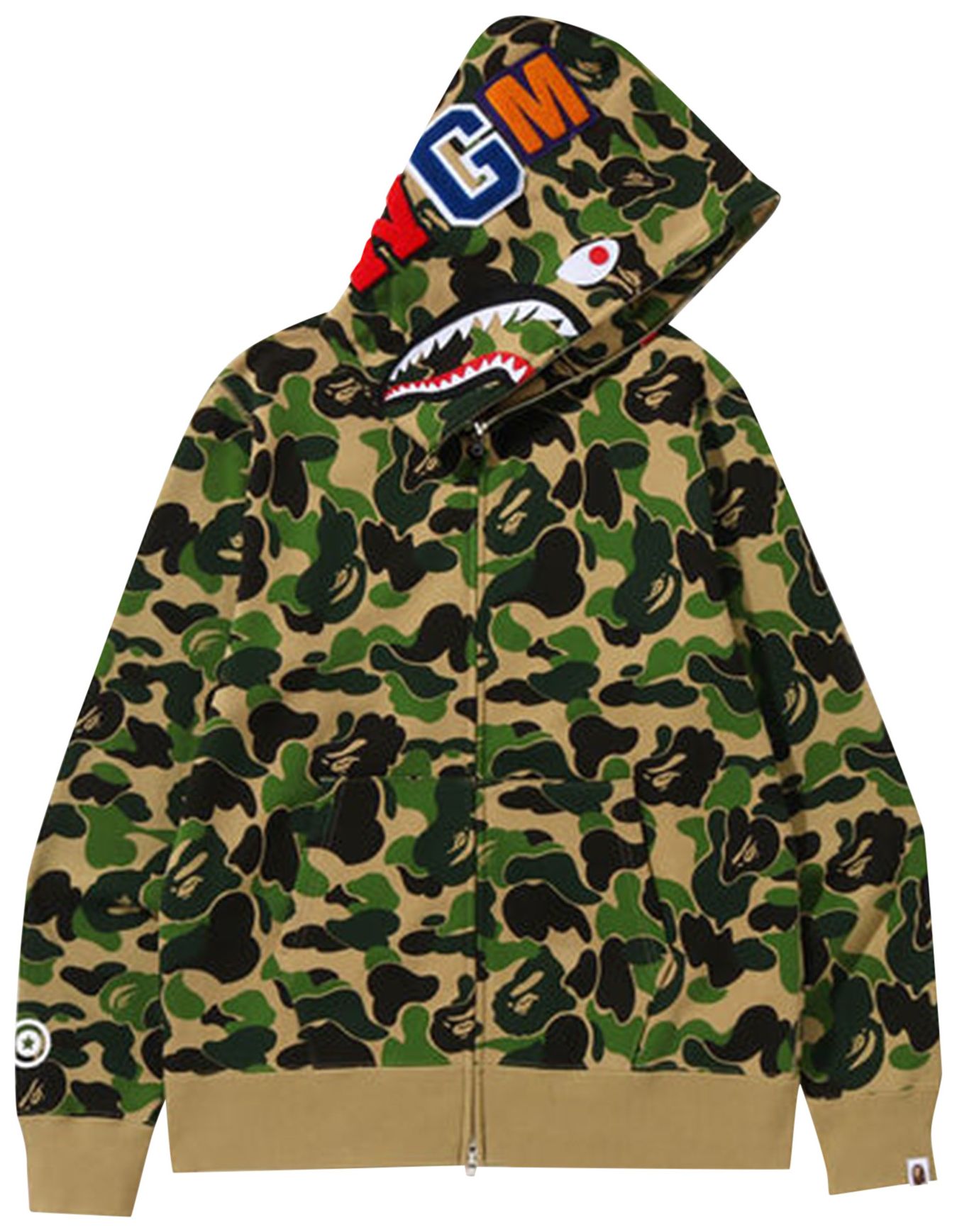 Buy BAPE Big ABC Camo Shark Full Zip Hoodie Green 1I80 115 011 Buy BAPE Big ABC Camo Shark Full Zip Hoodie Green 1I80 115 011