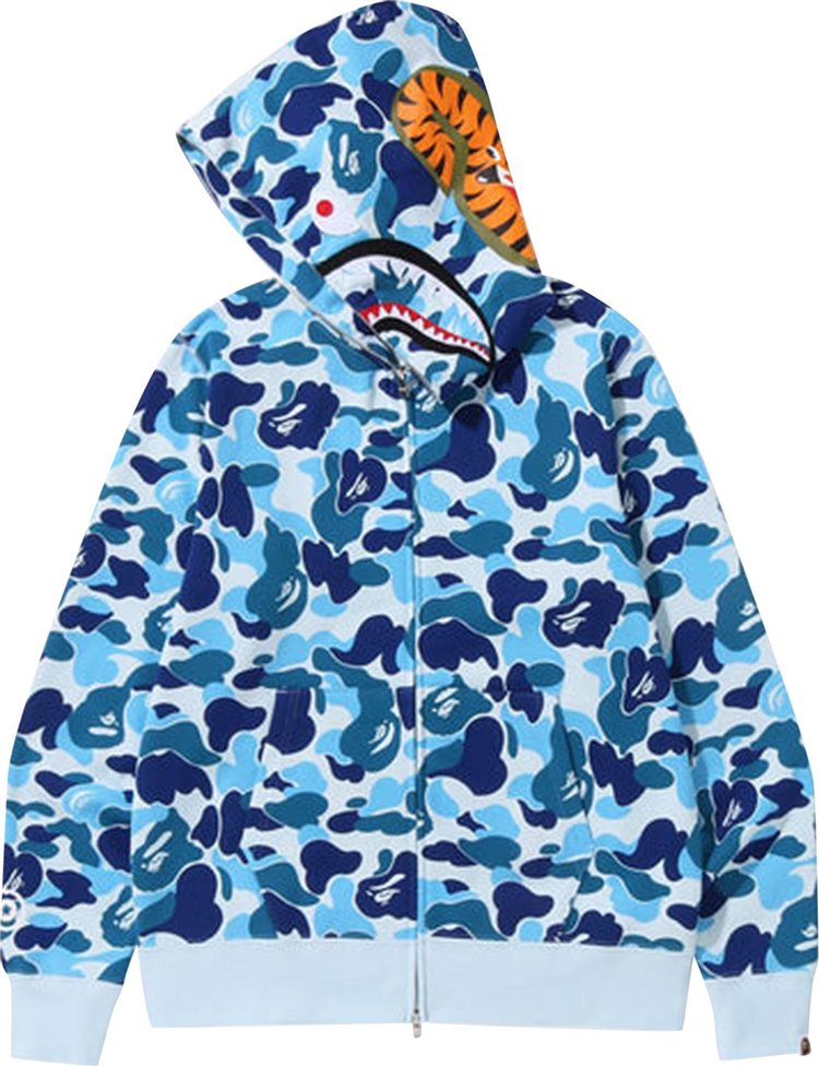 BAPE Big ABC Camo Shark Full Zip Hoodie Blue