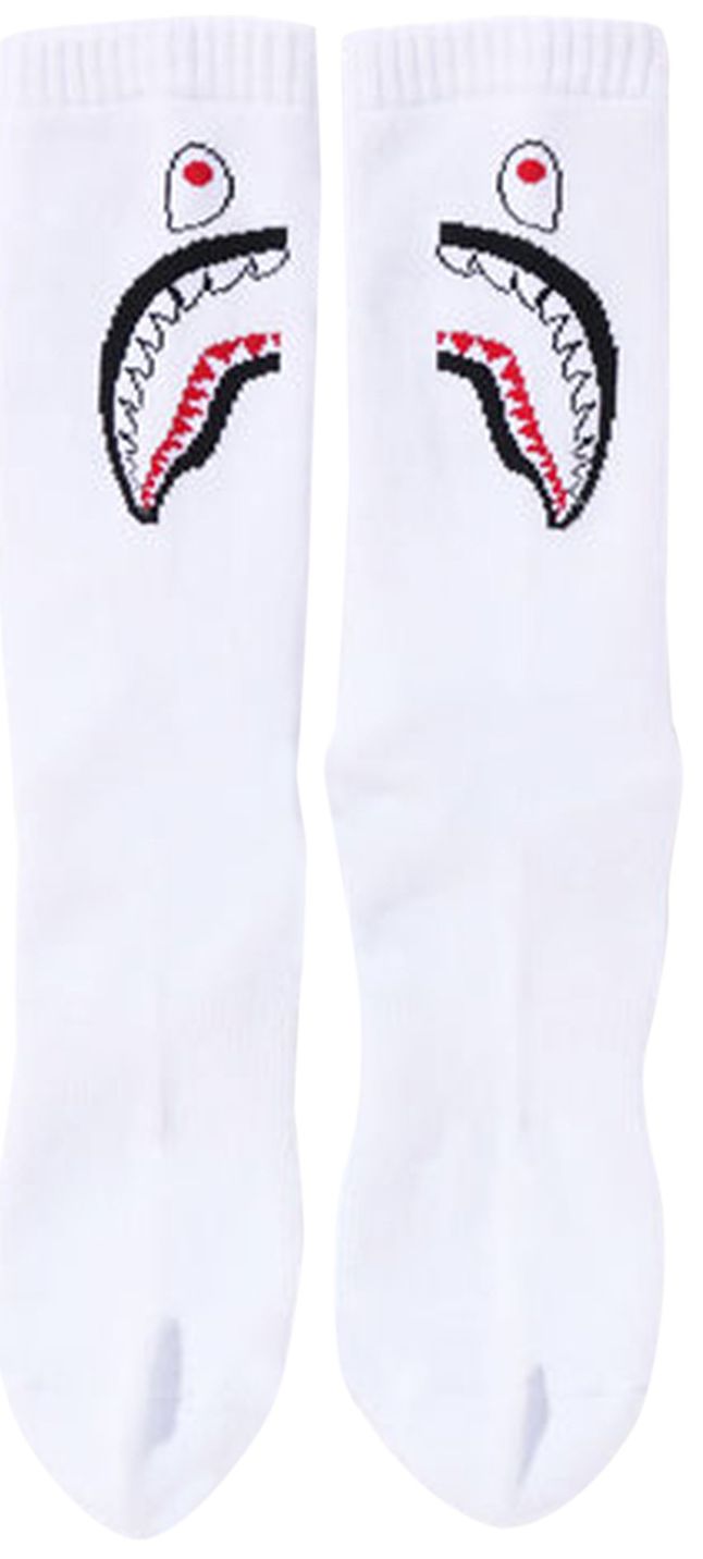 BAPE Shark Socks White