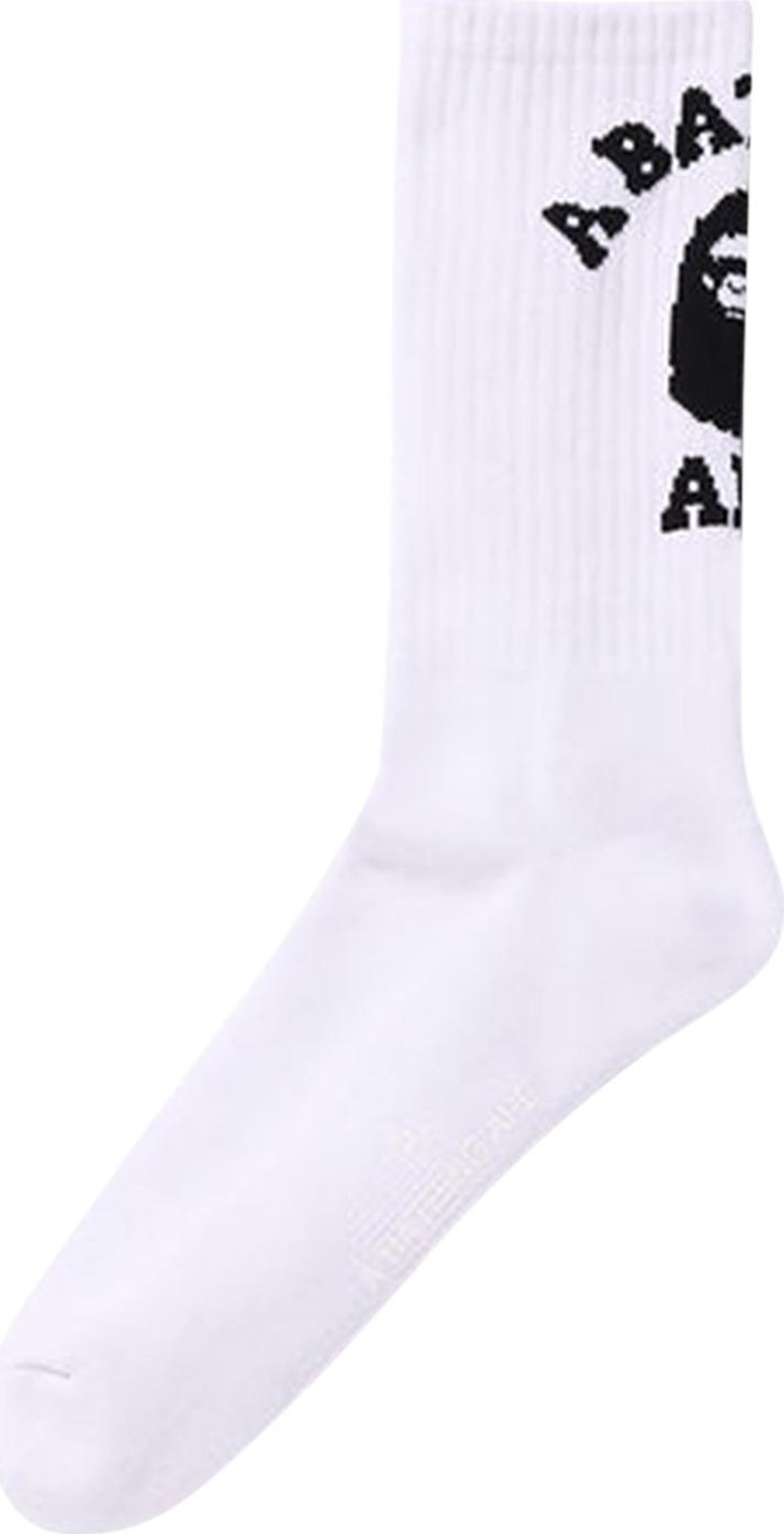 BAPE College Socks 'White'