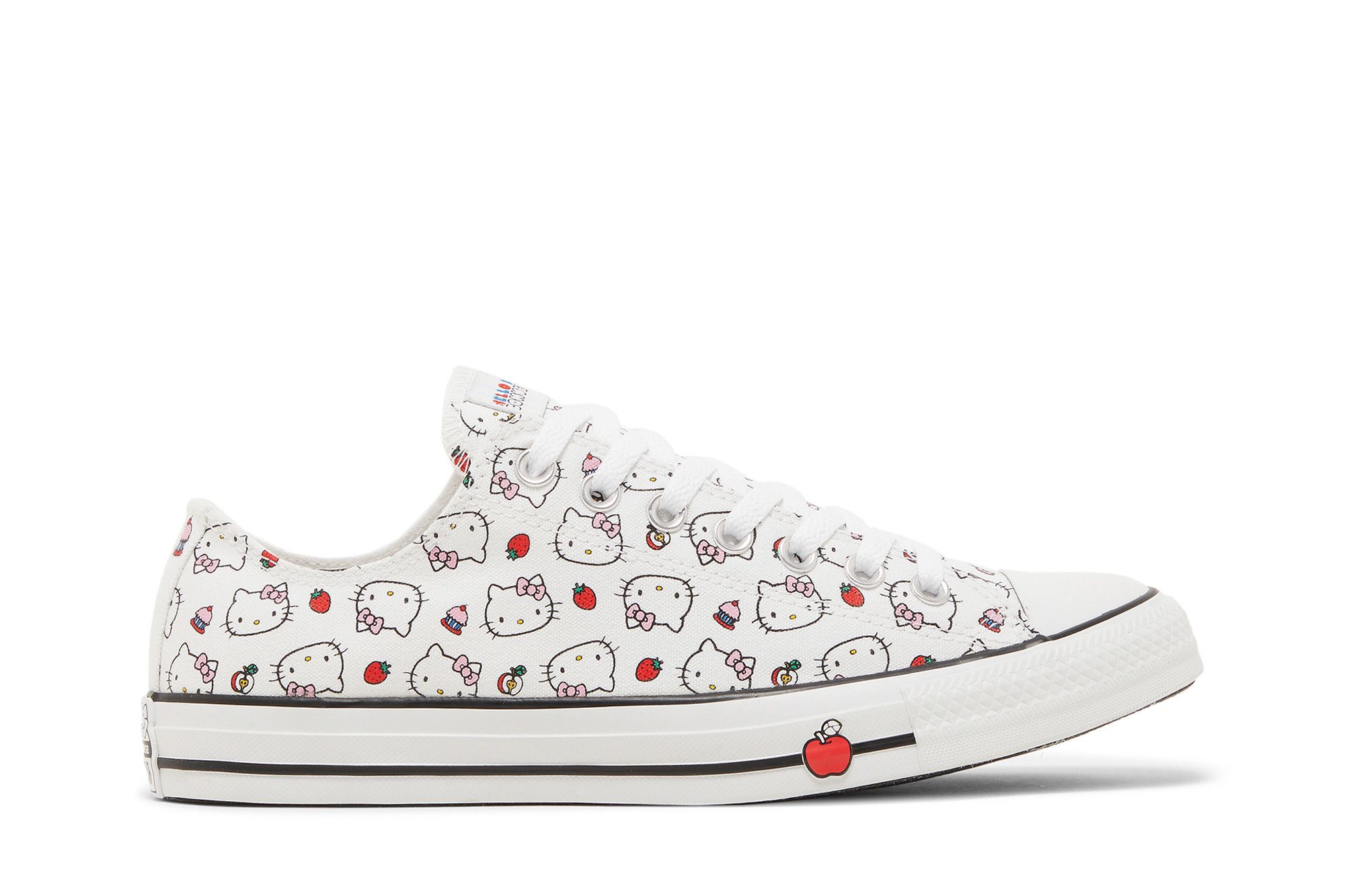 White hello kitty top converse