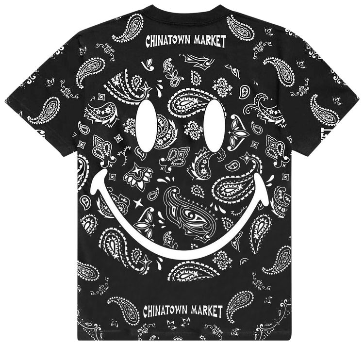 Chinatown Market Smiley Paisley Tee Black