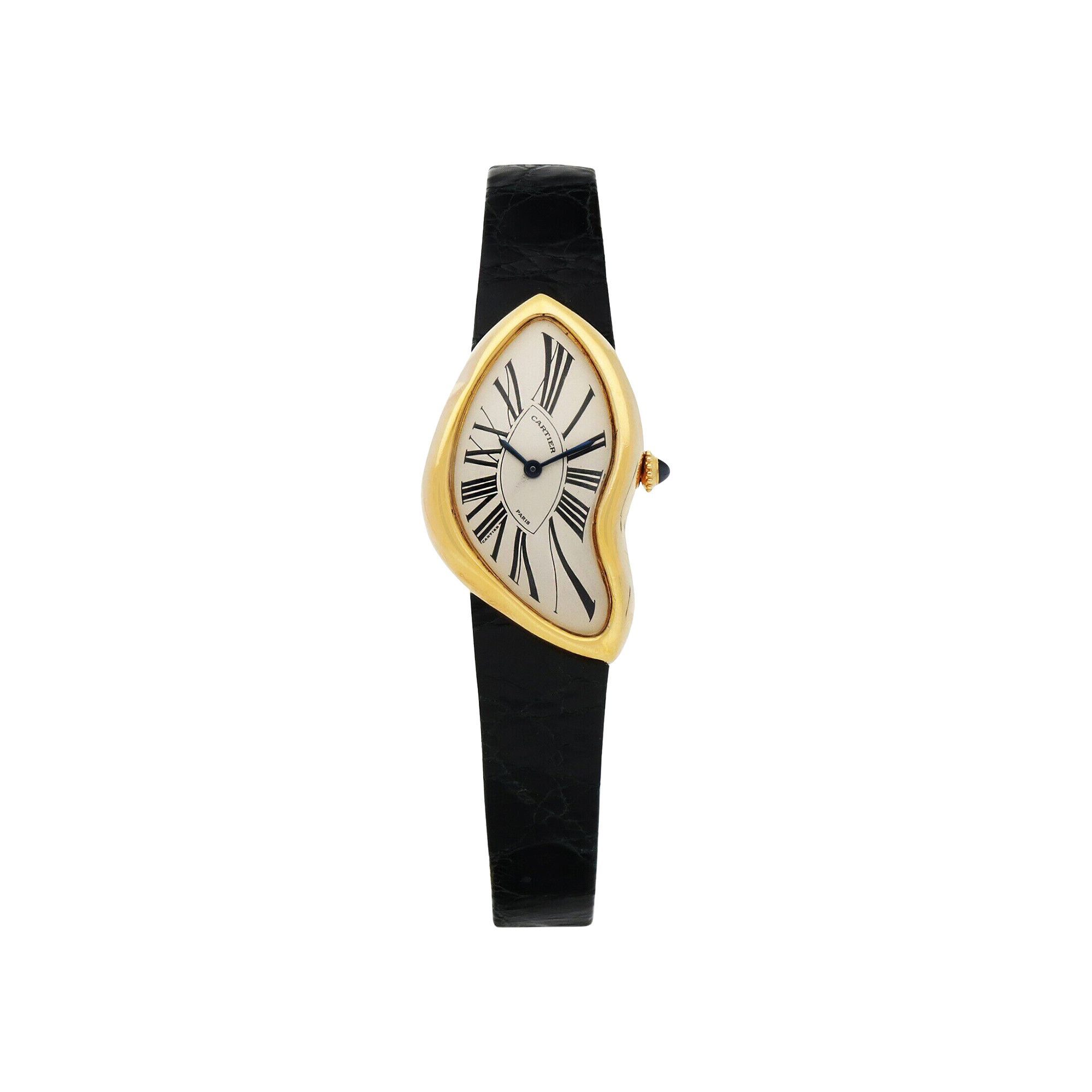 Black and gold cartier watch cheap