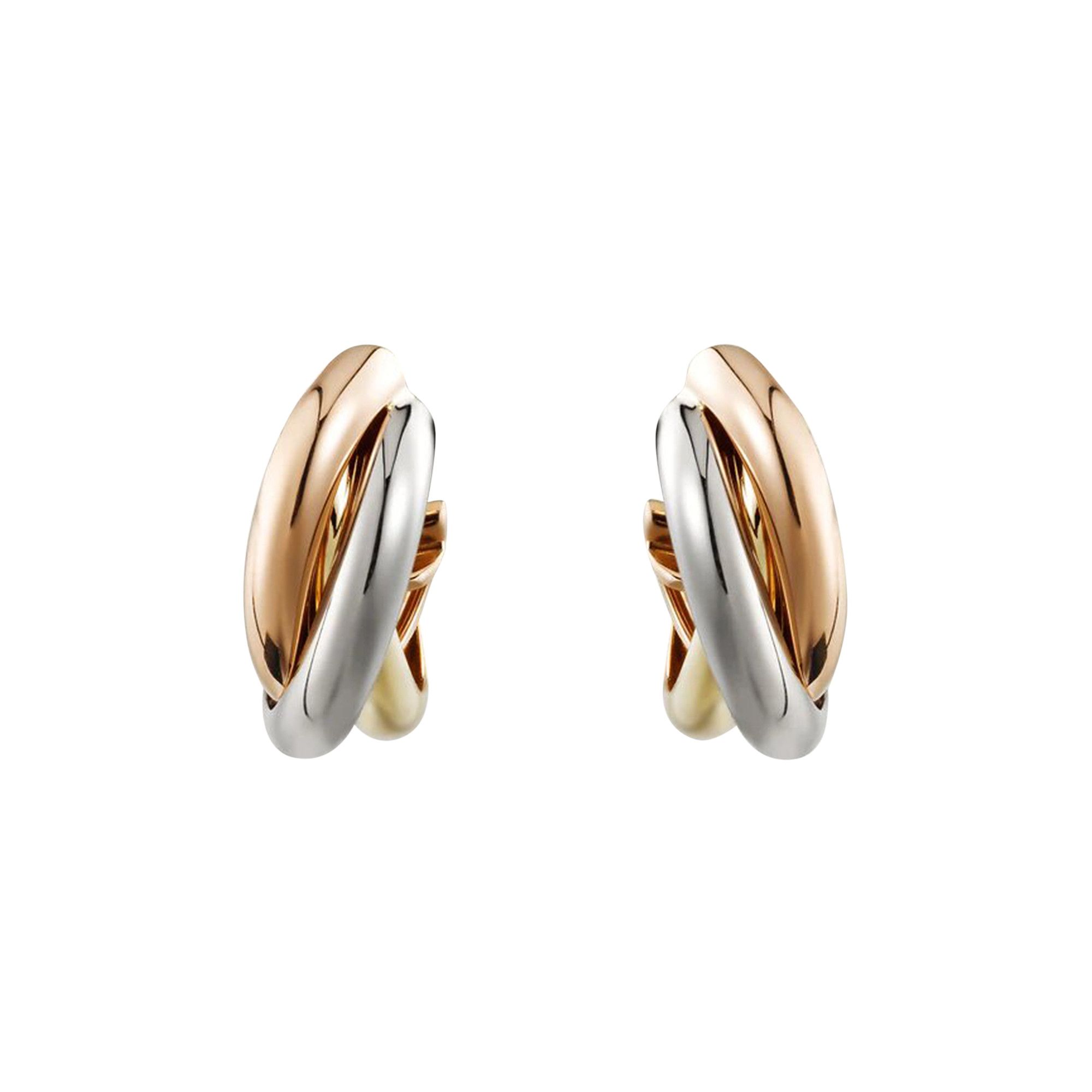 Buy Cartier Trinity Earrings White Gold Yellow Gold Rose Gold CR80083231 GOAT