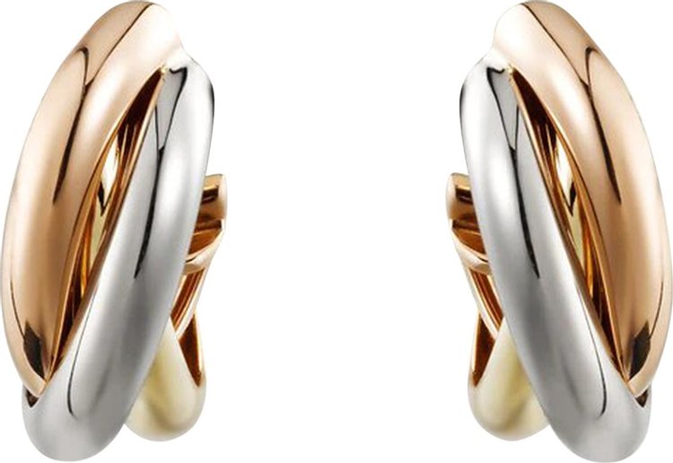 Cartier Trinity Earrings 'White Gold/Yellow Gold/Rose Gold'