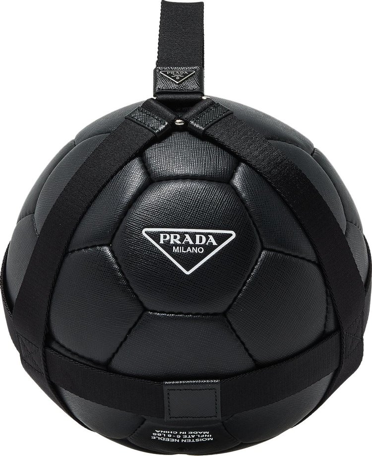 Prada Saffiano Logo Soccer Ball In Black | GOAT