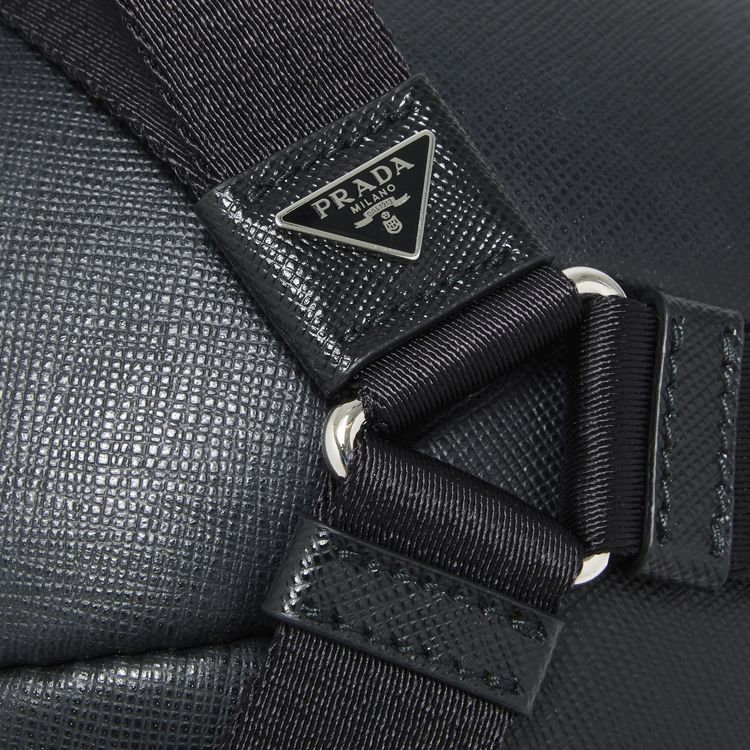 Prada Saffiano Logo Soccer Ball In Black