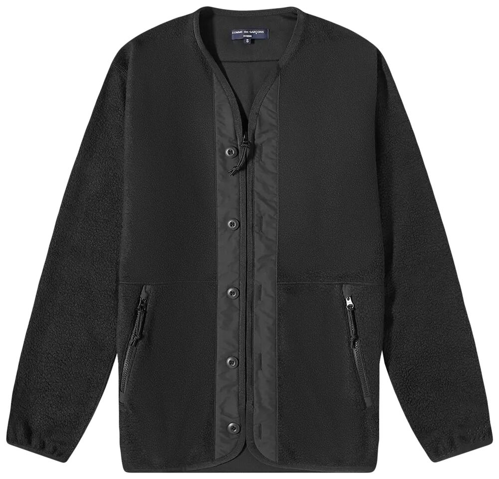 Buy Comme des Garçons Homme Boa Fleece Zip Liner 'Black' HJ T019 051