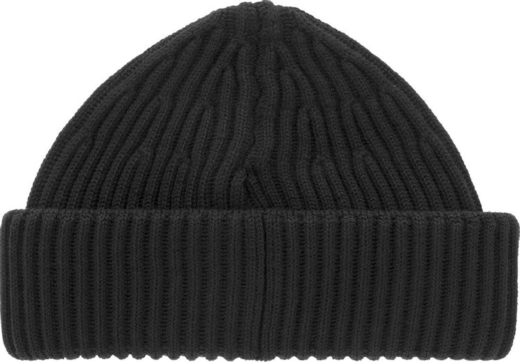 Stone Island Patch Logo Beanie Black