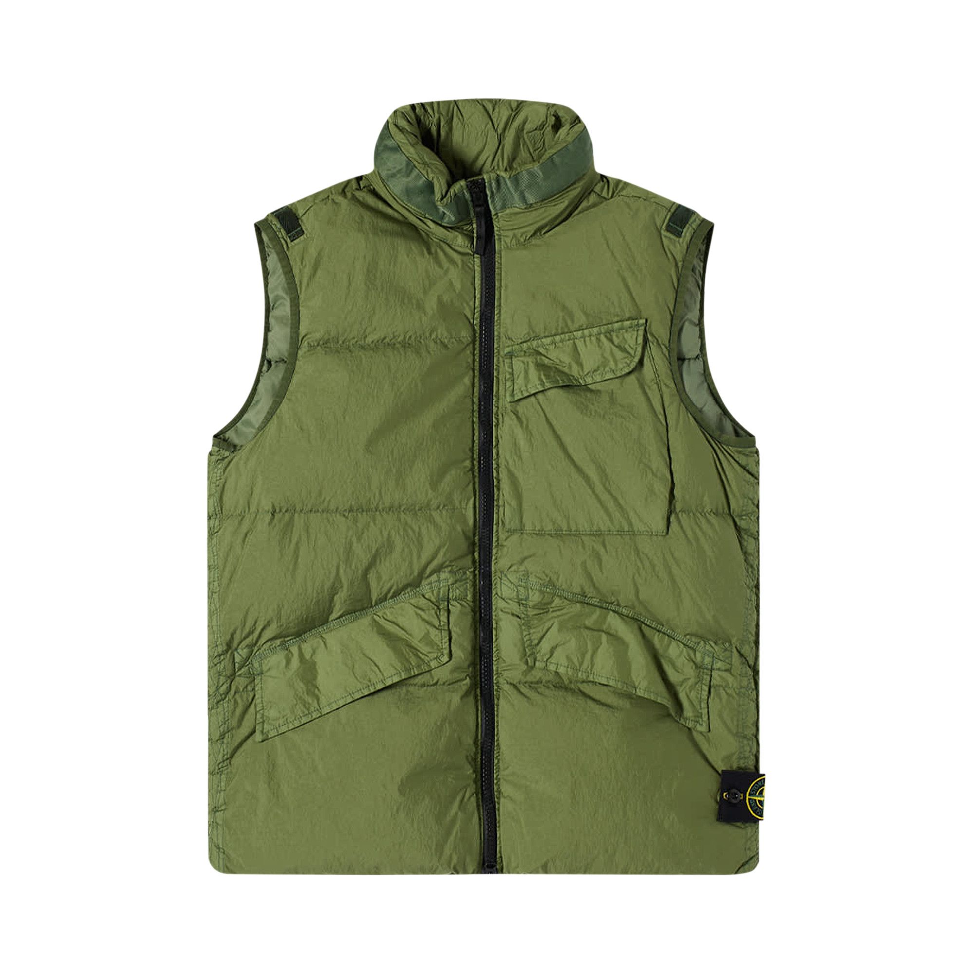 Buy Stone Island Down Vest 'Olive' - 7715G0123 V0058 | GOAT