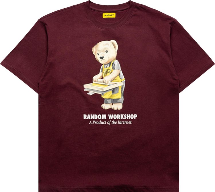 Market Random Workshop Bear Tee 'Maroon'