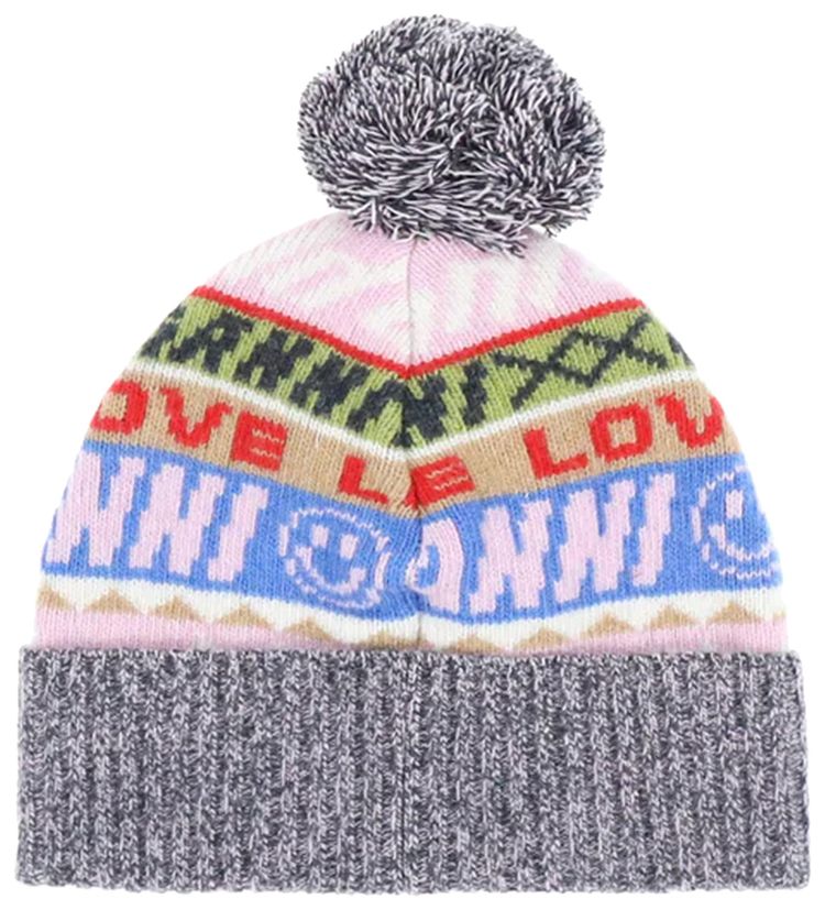 GANNI Graphic Beanie Multicolor