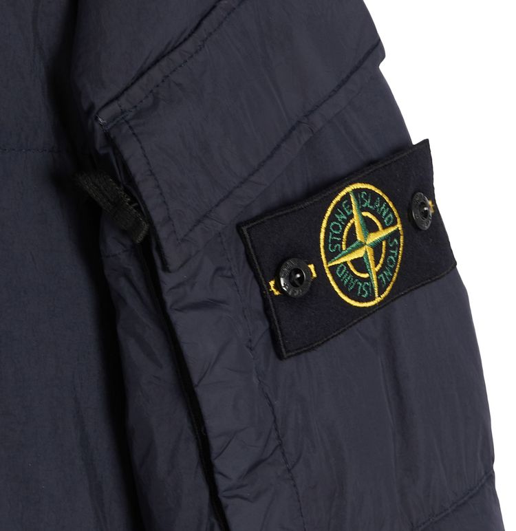 Stone Island Hooded Down Jacket Navy Blue