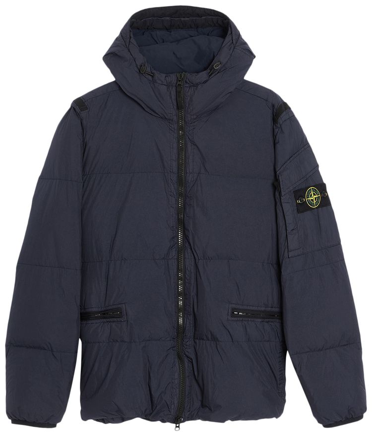 Buy Stone Island Hooded Down Jacket 'Navy Blue' 771540223 V0020 GOAT
