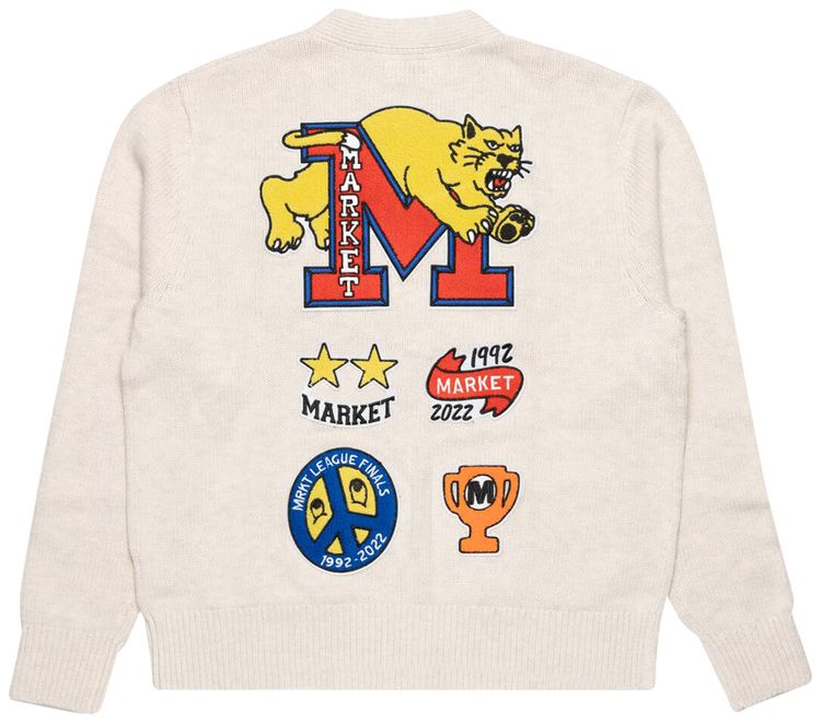 Market State Champs Cardigan Cream