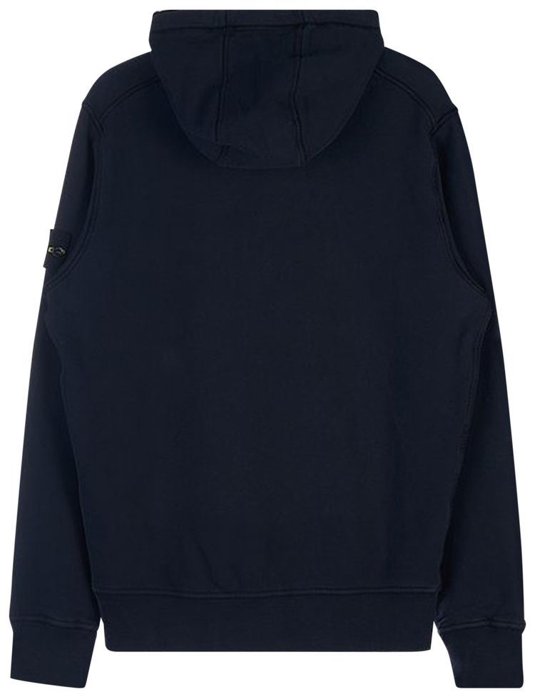Stone Island Badge Logo Hoodie Navy
