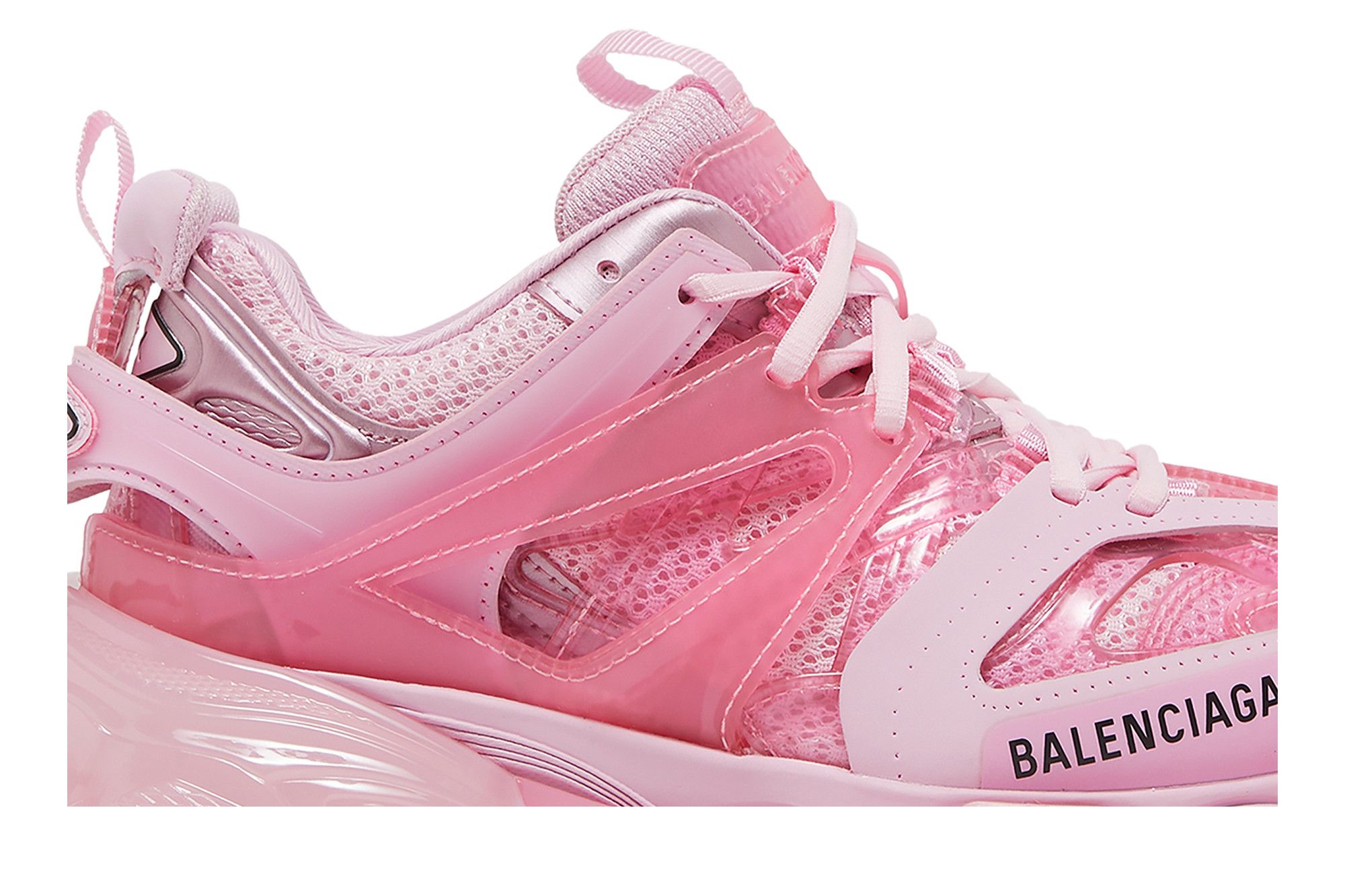 Buy Balenciaga women pool slippers in pink for $308 online
