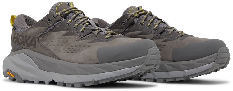 HOKA Kaha Low GTX Charcoal Grey Green Sheen