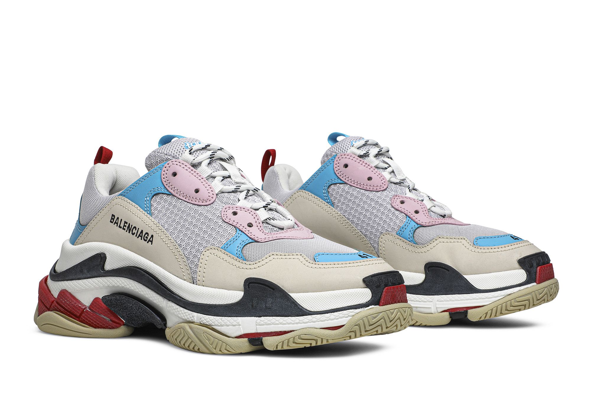 Buy Balenciaga Wmns Triple S White Blue Pink 2019 524039 W09OH 4196 GOAT CA