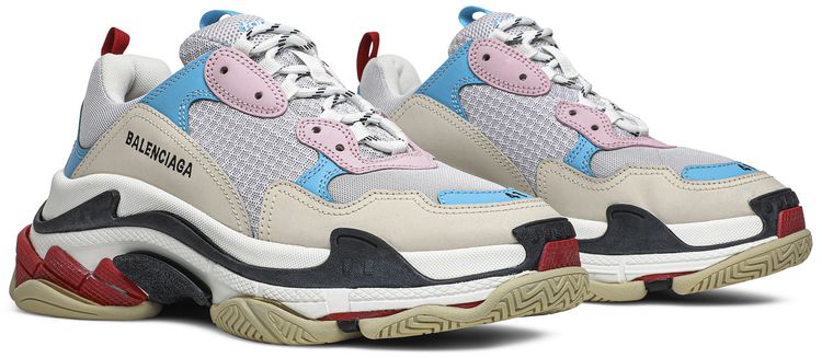 Balenciaga Wmns Triple S White Blue Pink 2019