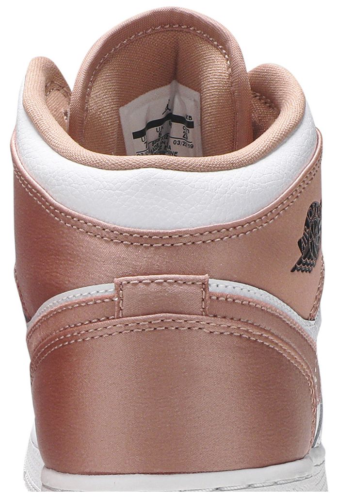 Air Jordan 1 Mid GS White Rose Gold