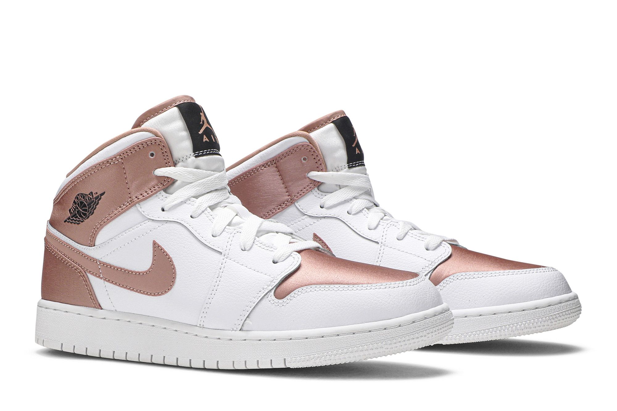 Rose gold and white jordans store