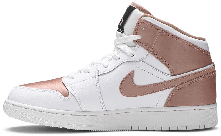 Air Jordan 1 Mid GS White Rose Gold