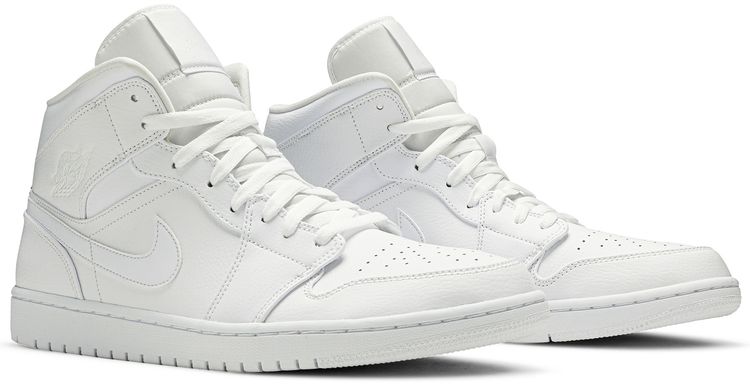 Air Jordan 1 Mid Triple White 2019