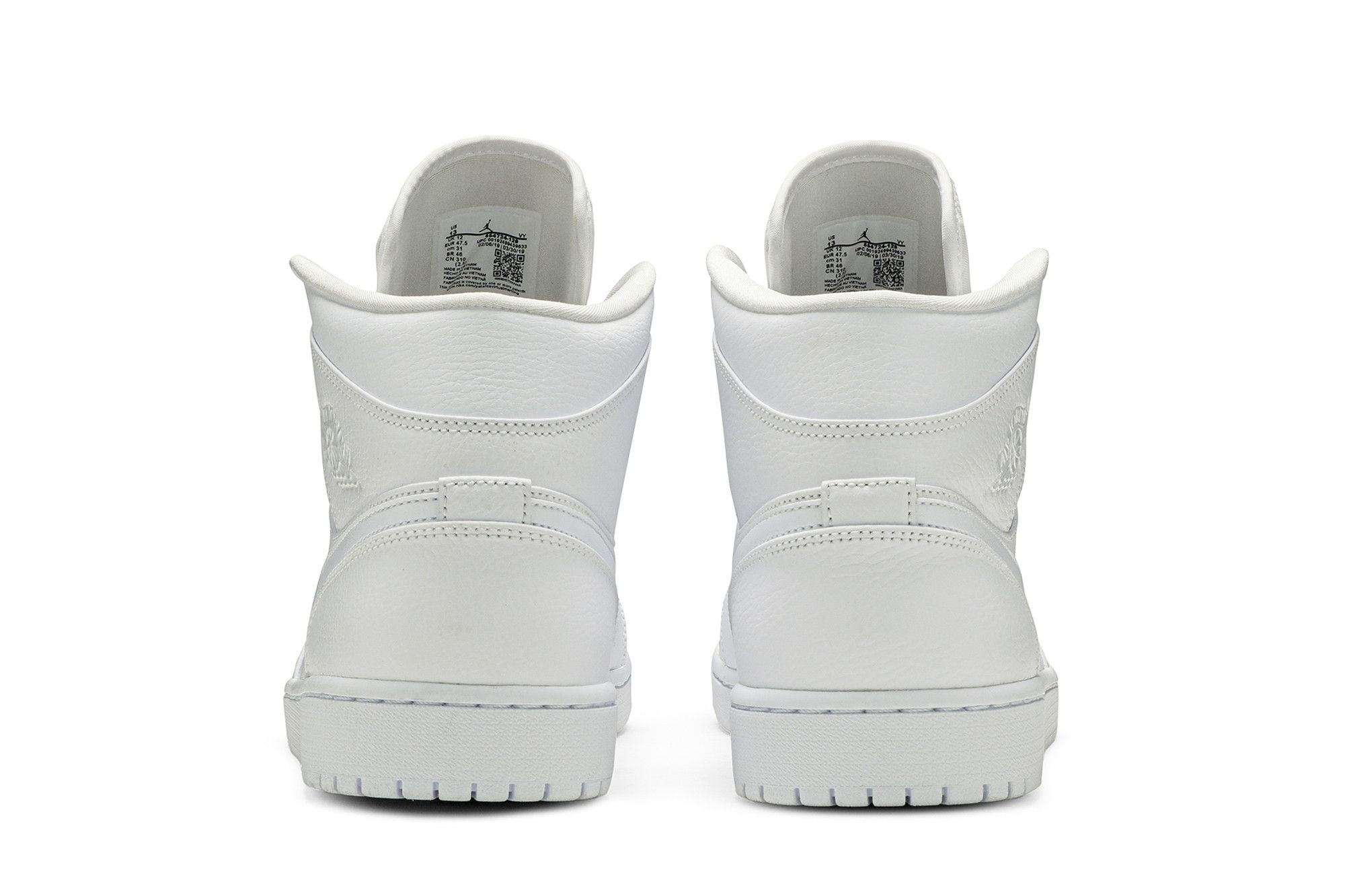 Buy Air Jordan 1 Mid 'Triple White' 2019 - 554724 129 | GOAT