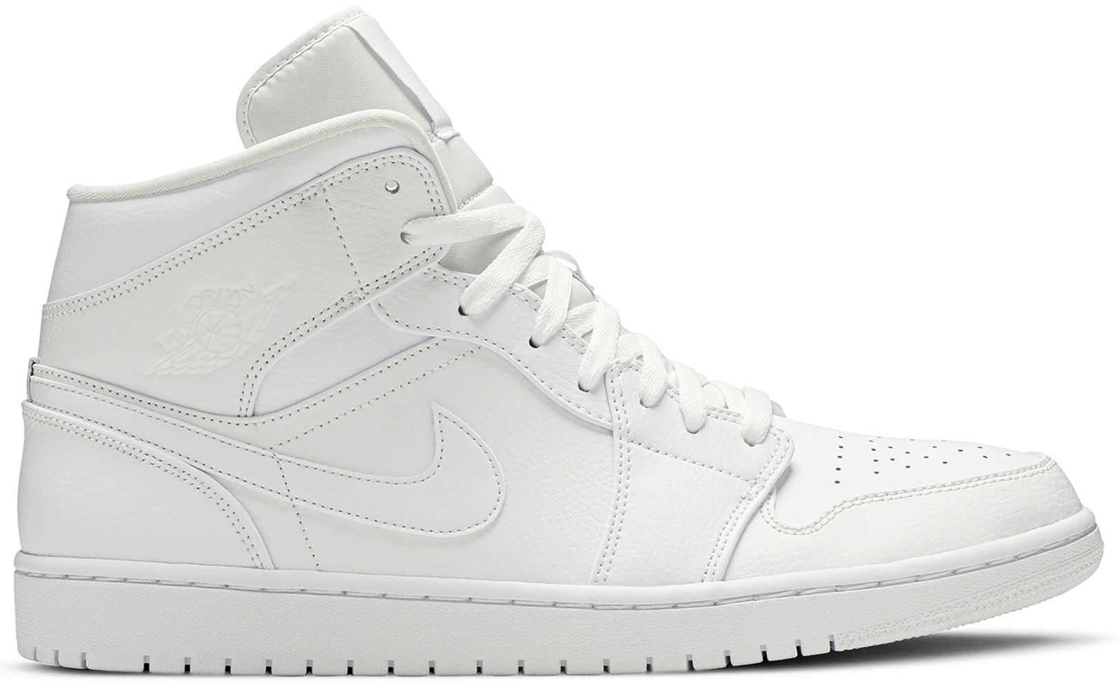 triple white jordan mid