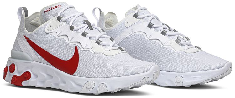Nike React Element 55 White University Red