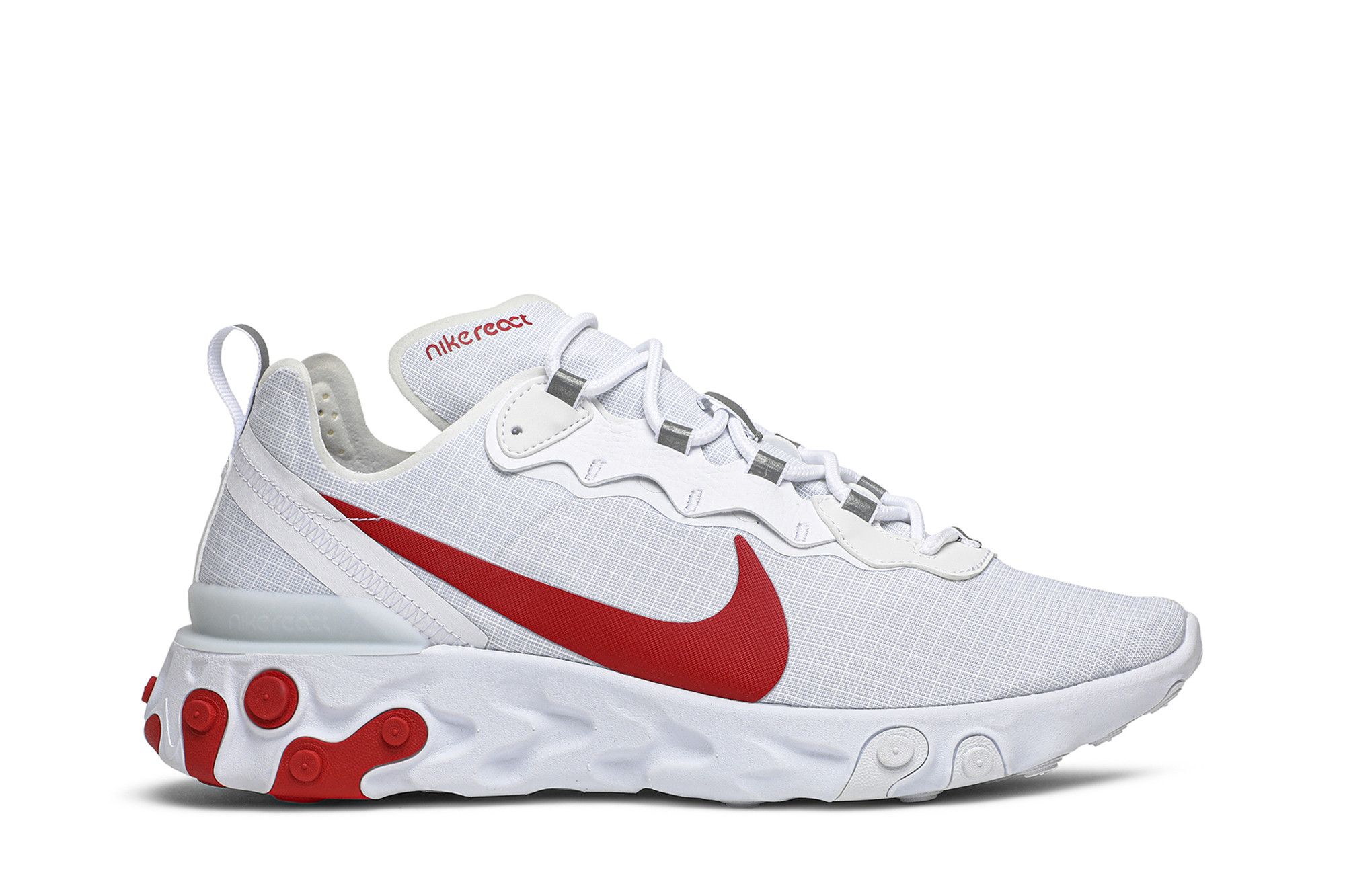 React element 55 white red hotsell