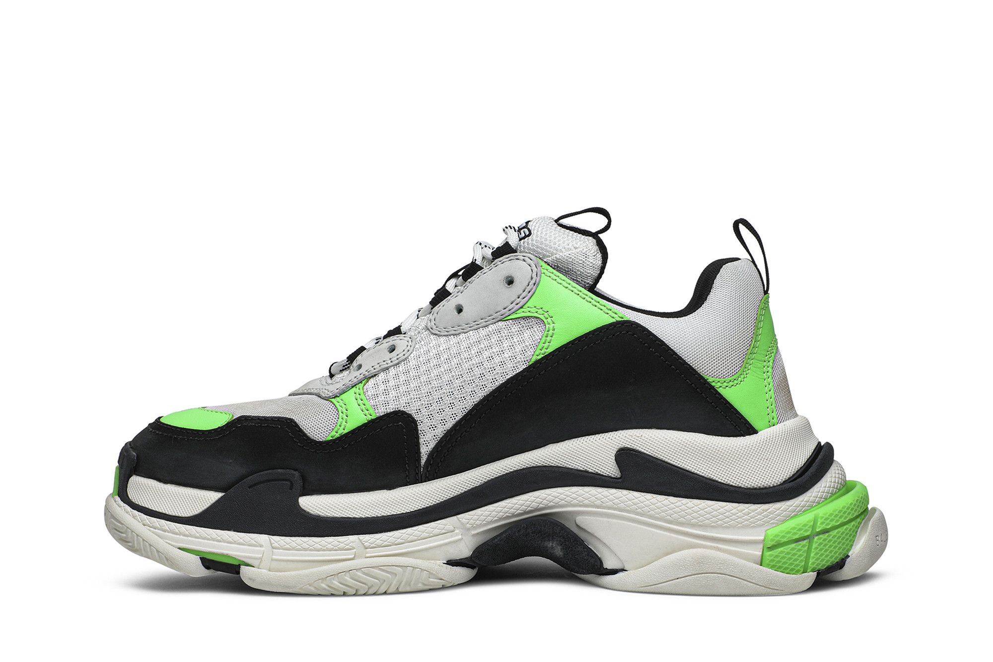 Buy Balenciaga Triple S Sneaker 'White Green Fluo' - 536737 W09O6
