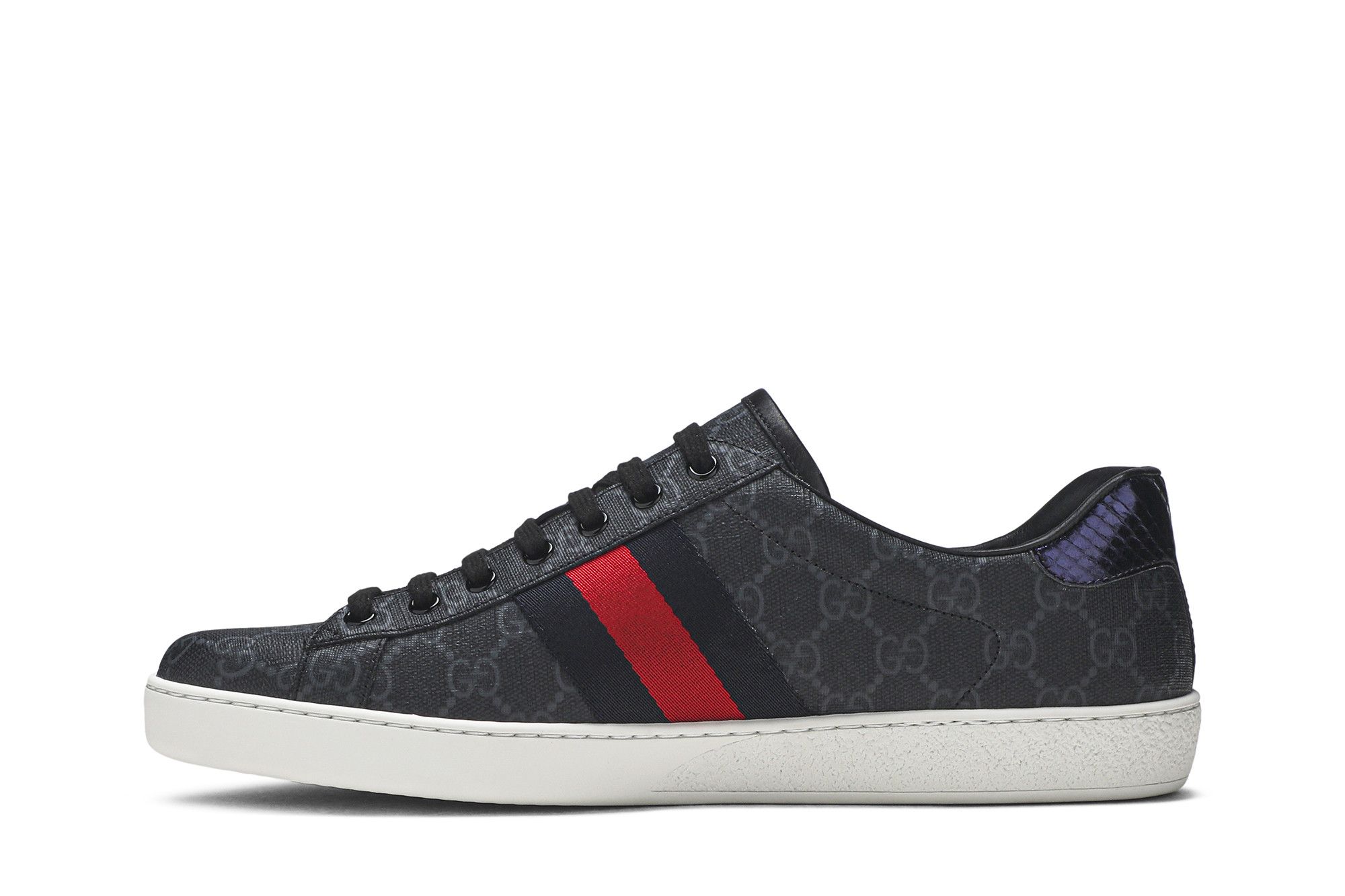 Size 10.0 Gucci Ace GG Supreme Black Grey