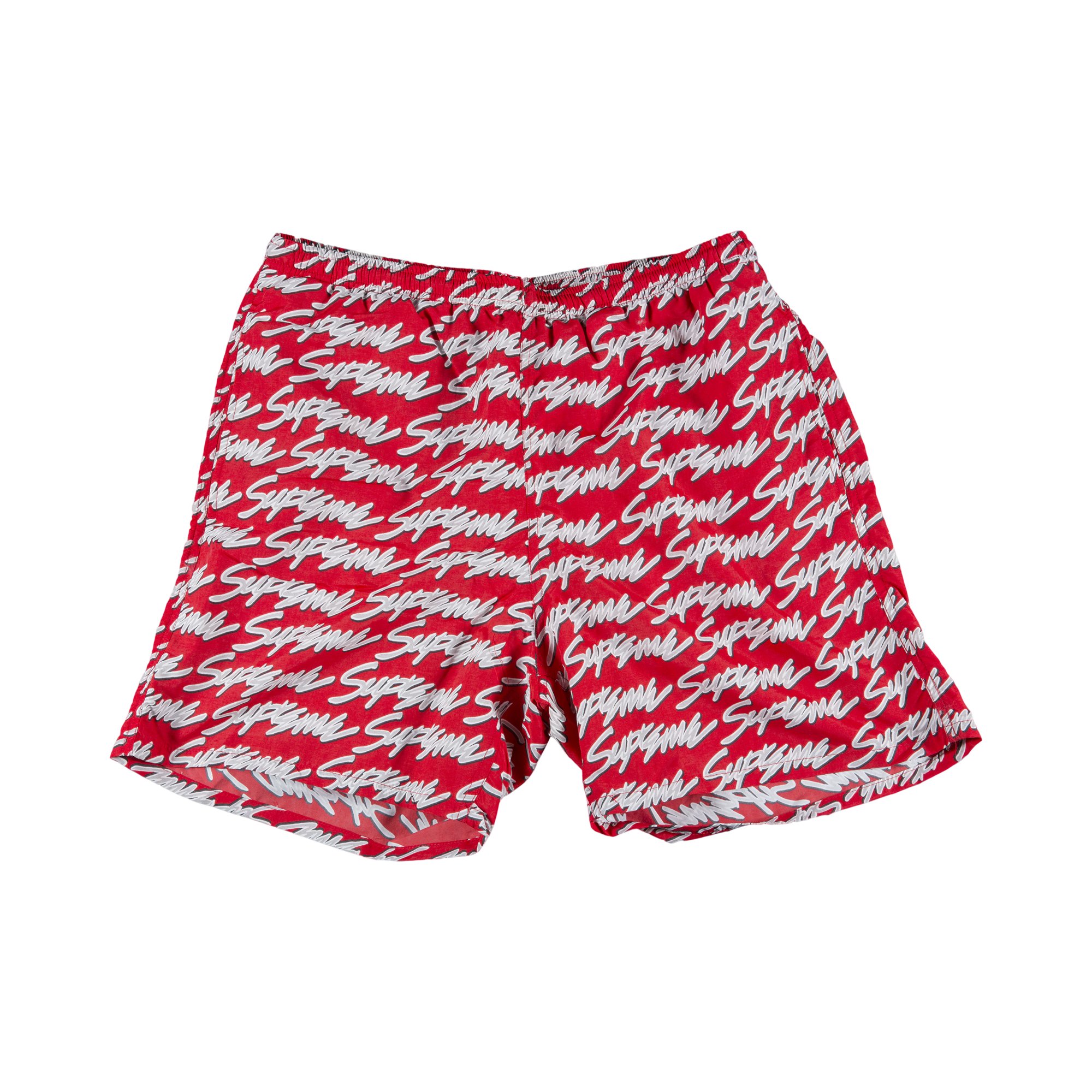 Buy Supreme Signature Script Logo Water Short 'Red' - SS19SH15 RED 