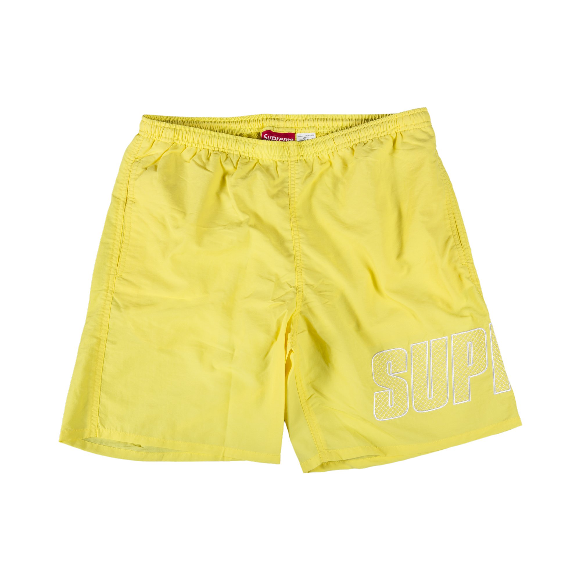 Buy Supreme Logo Appliqué Water Short 'Yellow' - SS19SH24 YELLOW