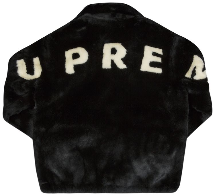 Supreme Faux Fur Bomber Jacket Black