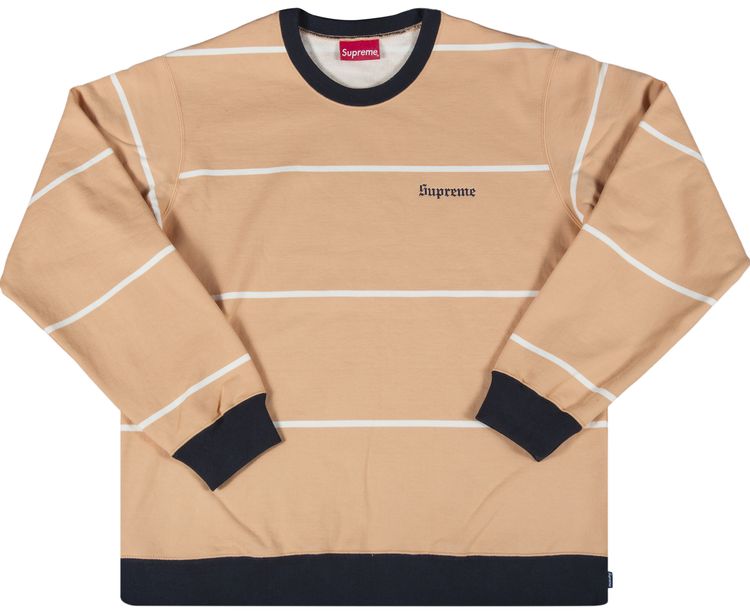 Supreme Striped Crewneck Peach