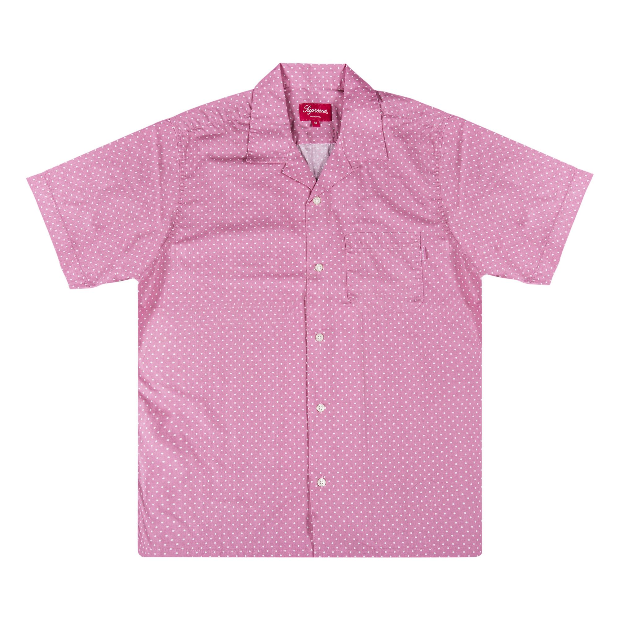 Buy Supreme Polka Dot Short Sleeve Shirt Pink SS17S25 PINK GOAT