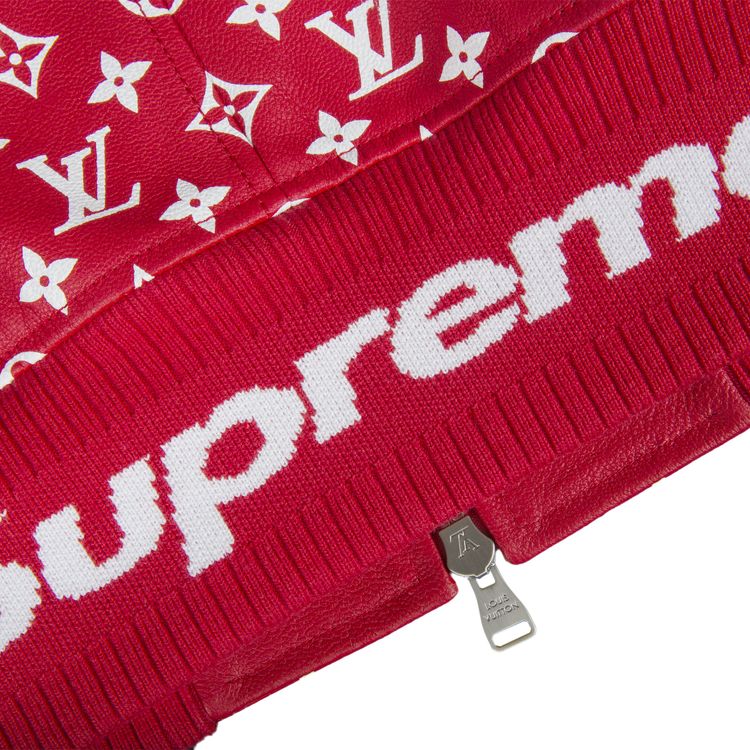 Supreme x Louis Vuitton Leather Blouson Jacket Red