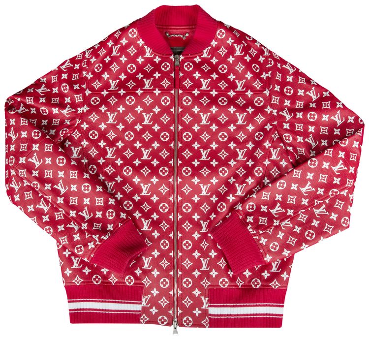 Supreme x Louis Vuitton Leather Blouson Jacket Red