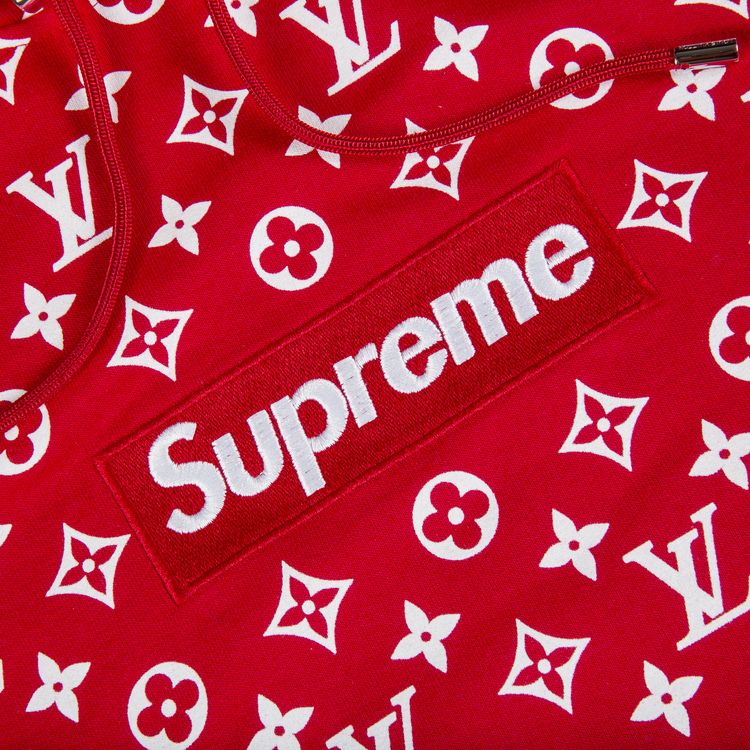 Supreme x Louis Vuitton Box Logo Hooded Sweatshirt Red