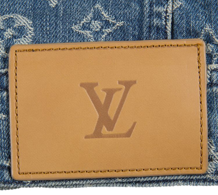 Supreme x Louis Vuitton Jacquard Denim Trucker Jacket Blue