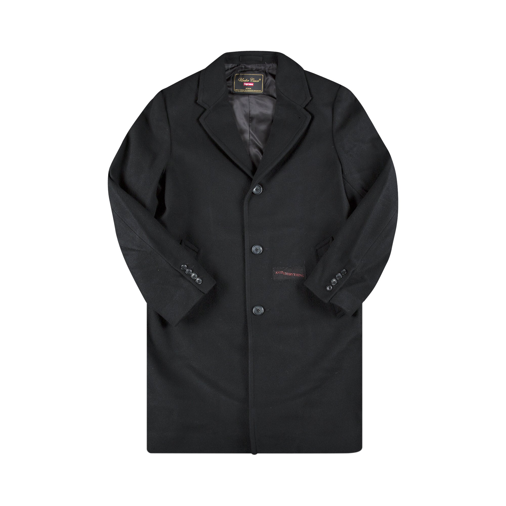 Buy Supreme x Undercover Wool Overcoat 'Black' - FW16J31 BLACK | GOAT