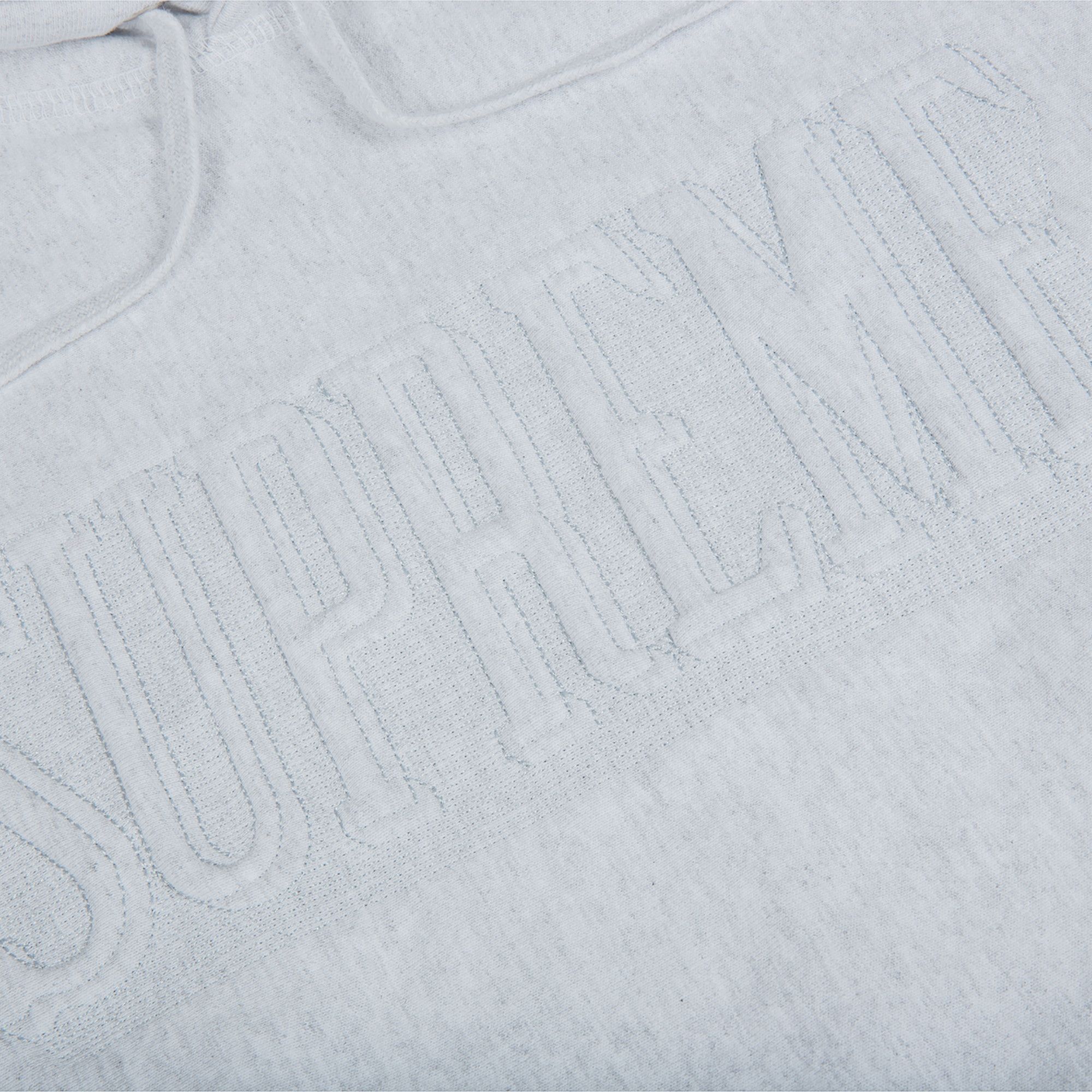 Buy Supreme Embroidered Outline Hooded Sweatshirt 'Grey